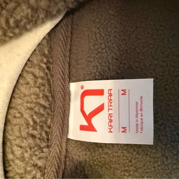 Kari Traa sage green and burgundy Fleece Jacket - Picture 3 of 3